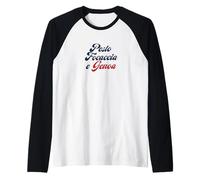 Pesto Focaccia e Genoa Genova Maglia con Maniche Raglan