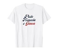 Pesto Focaccia e Genoa Genova Maglietta