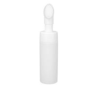 Pesto per il Viso a Pennello in Silicone Bianco -flacone per Pori Puliti Profondi, Bottiglia di Schiuma Mousse con Testa di Pompa Piega Tutti i Pelle (200ML)