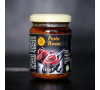 Pesto Rosso Collezione 130g - Autentico Pesto Ligure con Pomodori Secchi e Basilico Genovese DOP - Sapore Ricco e Intenso dall'Italia (1 vasetto)