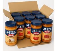 Pesto Selezione Mista - 3 Ricette Diverse in Vasetti da 190g - Ricotta e Noci, Peperoni Piccanti, Pesto Rosso con Aceto Balsamico - Set da 9 x 190g - Salse Pronte per Pasta e Bruschette