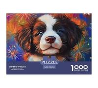 Pet 1000 Piece Jigsaw A Loyal Dog Puzzle, Educational Puzzle for Kids And Adults, Cognitive Development Family Leisure Toy 70x50cm/1000pcs