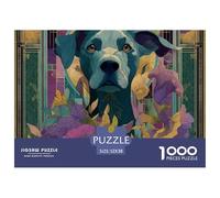 Pet 1000 Pieces Cognitive Development Jigsaw A Loyal Dog Puzzle, Educational Toy for Children Adults, Interactive Brain Game 52x38cm/1000pcs