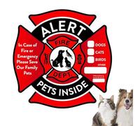 Pet Alert Adesivi - Avviso di pericolo per cani | Pet - Avvisi fuoco di sicurezza Rescuee - Adesivo resistente ai raggi UV Pets Nel Fire Rescue Stickrerr, salvataggio