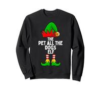 Pet all The Dogs Elf Abbinato al Natale della Famiglia Felpa
