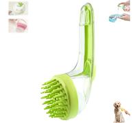 Pet Bath Brush, 2025 New 2 in 1 Dog Shampoo Brush Scrubber, with Built-in Shampoo Dispenser, Dog scrubber for bath, Soft Cleaning Brushs for Cats, Dogs, Rabbits (GREEN-B)