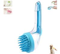 Pet Bath Brush, 2025 New 2 in 1 Dog Shampoo Brush Scrubber, with Built-in Shampoo Dispenser, Dog scrubber for bath, Soft Cleaning Brushs for Cats, Dogs, Rabbits (BLUE-B)