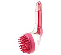 Pet Bath Brush, 2025 New 2 in 1 Dog Shampoo Brush Scrubber, with Built-in Shampoo Dispenser, Dog scrubber for bath, Soft Cleaning Brushs for Cats, Dogs, Rabbits (RED-B)