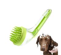 Pet Bath Brush, Cat Dog Grooming Scrubber, Built-In Soap Dispenser, 1-Piece Gentle Silicone Cleaner, Soft Bristles Massager, For Home Travel Swimming Pool Beach Grooming Use 7.09x2.76x2.95 inches
