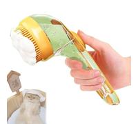 Pet Bath Brush, Chevaroo Horse Brush, 2025 New Fine Hair 2 in 1 Dog Bath Brushs with Built-in Shampoo Dispenser, for Cats, Dogs, Rabbits, Furry Pets (Yellow)