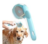 Pet Bath Brush, Puppy Shower Comb, 3.35x3.35x7.48 Inches, Long Handle Massaging Brush, Ergonomic Grip, Deep Cleaning Tool, Dog Cat Grooming Scrubber for Bathing Home Spa Routine