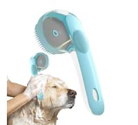 Pet Bath Brush, Puppy Shower Comb Longs Handle, 3.35x3.35x7.48 Inches Portable Sturdy Pets Brush Massage Bathing, Suitable for Short Haired Dogs Cats