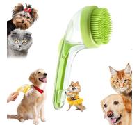 Pet Bath Brush with Soap Dispenser, French Bulldog Bathing Brush, Easy Grip & Quick Lathering Tool for Bath (Green, 1pcs)