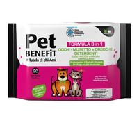 Pet benefit salviette occhi/musetto/orecchie 20 pezzi