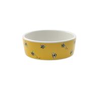 Pet Brands Cath Kidston, Ciotola in Ceramica per Cani e Animali Domestici, con Stampa di api, Grande, Giallo