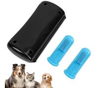 Pet Care Brush Nero Pet Hair Removal Brush,di Grandi Dimensioni Pet Deshedding Brush,per Rimuovere I Peli Morti In Eccesso Dagli Animali,con 2 Spazzolini da Denti per Animali Blu