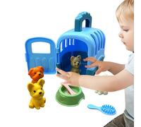 Pet Care Cage Play Set - Gabbia per cani Fai il gioco educativo | Pet Care Cage Play Set per bambini con personaggi di animali, così giochi di ruolo, giocattolo per la cura del cane