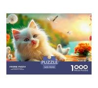 Pet Cat 1000 Pezzi Cute Cat Puzzle Adulti Impegnativo E Difficile Per Difficoltà Sfida Per Adulti E Ragazzi Collection Puzzle Per Gioco Familiare, Festa Aziendale Regalo Giocattolo Colorato Per La Fa