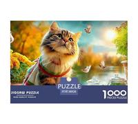 Pet Cat 1000 Pezzi Cute Cat Puzzle Adulti Impegnativo E Difficile Per Difficoltà Sfida Per Adulti E Ragazzi Collection Puzzle Per Gioco Familiare, Festa Aziendale Regalo Giocattolo Colorato Per La Fa