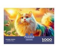 Pet Cat 1000 Pezzi Cute Cat Puzzle Adulti Impegnativo E Difficile Per Difficoltà Sfida Per Adulti E Bambini Da 14 Anni E Più Decorazione Domestica Regalo Per Amore E Amico 70x50cm/1000pcs