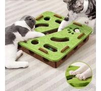 Pet Cat Puzzle Labirinto Fori Giocattoli Scatola di feltro con campana Palla Gattino che gioca Giocattoli Set combinato divertente interattivo Forniture per gatti