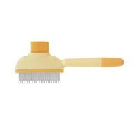 Pet Comb, Metal Teeth for Knots Removal, Tool for Dogs and Cats, Long and Short Haired Breeds, Effective Grooming Comb for Matted, Yellow/Green