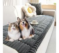 Pet Couch Cover,Dogs Washable Couch Protector Mat,Non-Slip Washable Couch Covers for Pets,Ultra-Soft Fluffy,Machine Washable Furniture Cover for Dogs & Cats,for Room or Bedroom (Dark Gray,24*83 in)