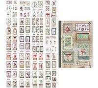 PET decorativi Adesivi, Infeelme 120 Pezzi Adesivi Creativi per Scrapbooking di Motivo Vegetali per Bullet Journal, Diario, Agenda, Taccuino, Calendario