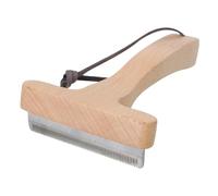 Pet Dematting Comb - Pet Hair Removal Tool, Rust Proof Deshedder Brush With Wood Handle | For Small Medium Animals Cat Kittens Puppies Horse Multi Applications Ergonomic Palm Fits