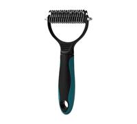 Pet Dematting Comb, Sided Shedding Brush For Cats Dogs, ABS Rubber Steel Grooming Tool With Rake Teeth, Hair Remover For Small Medium Large Pets, 17.8x8.8cm