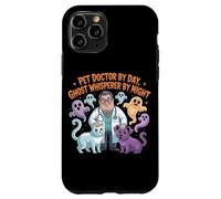 Pet Doctor By Day Ghost Whisperer By Night Halloween Veterinario Custodia per iPhone 11 Pro