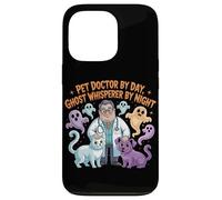 Pet Doctor By Day Ghost Whisperer By Night Halloween Veterinario Custodia per iPhone 13 Pro