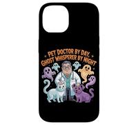 Pet Doctor By Day Ghost Whisperer By Night Halloween Veterinario Custodia per iPhone 14