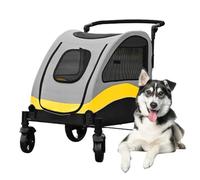 Pet Dog Strollers for Large Dogs/Cats, Pet Stroller for Disabled Cats Dogs, Travel Stroller Dog Pram Carriage Pushchair for Multiple Pet, Bearing Weight 130 Lbs