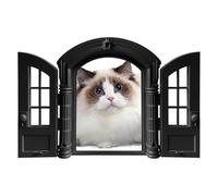 Pet Door - French Style Cat Entry Panel, Escape Resistant Small Medium Animal Access Gate with Smooth Swing Flap Structure, Ideal for Indoor Room Passage Patio House Garage Doorway