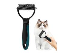 Pet Double Side Comb, Dog Brush for Shedding, 2 spazzole laterali per puppies, gattini, criceti, gatti, ABS Rubber Stainless Steel, Pet Supplies, Blue Orange Green