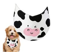 Pet Drool Bib Scarf - Adjustable Dog Bandana Towel for Control | Waterproof Cow Print Neck Cloth with Absorbent Layer, Pet Costume Accessory for Daily Wear Parties Grooming Photos