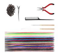 PET Fiber Clip in Hair Wefts Extensions Set Easy Install Glitter Strands for Multiple Styling Option Quick Install Accessories