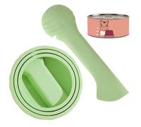 Pet Food Can Toppers - Silicone Lid Set Fresh Storage | Spoon Tools with Tight Seals Design, Flexible Cover Fit Keeps Wet Meals Fresh for Kitten Puppy Adult Animal Feeding Home Travel