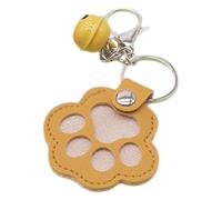 Pet Furs Mustsake | Portachiavi in pelle a forma pet | Key chain Memorial animali domestici con campana | Cuci per cani Keepsake Keyring | Catena per per pelliccia