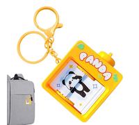 Pet Game Machine Keychain - Panda Flipping Animator Keyring Charm | Animation Page Turning Toy Keychain For Backpack Bag Pendant | Cute PVC Alloy Key Fob For Adults Kids | Fun Anti-Lost Accessory