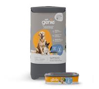 Pet Genie Secchio | Sistema di smaltimento dei rifiuti del cane per il controllo degli odori all'interno e all'esterno | Cestino per la cacca del cane | Include 1 sacchetto quadrato di ricarica che