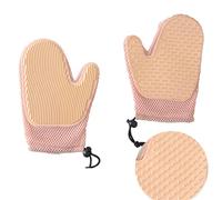 Pet Gloves Grooming, Massage Mitt With Double-Sided Design, Gentle Deshedding Brush Glove Hair Remover, for Cats Dogs with Long or Short hairs (Pink)