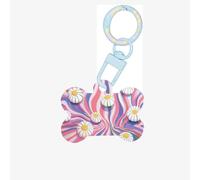 Pet Go Medagliette ID Candy Vortex Personalizzate Medagliette per cani e gatti Medagliette per gatti, in acrilico a forma di osso, blu ci
