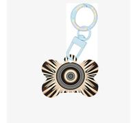 Pet Go, Medagliette identificative Energy Vortexes personalizzate per cani e gatti, in acrilico a forma di osso, blu cielo, medie