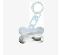 Pet Go - Medagliette identificative personalizzate con animali strani tra le dune di sabbia, medagliette per cani e gatti, a forma di osso, in acrilico, blu cielo, medie