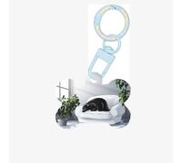 Pet Go Medagliette identificative tricheco triste personalizzate per cani e medagliette per gatti, in acrilico a forma di osso, blu cielo medio