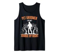Pet Groomer by Day Zombie by Night Divertente Halloween Creepy Canotta