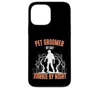 Pet Groomer by Day Zombie by Night Divertente Halloween Creepy Custodia per iPhone 13 Pro Max