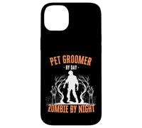 Pet Groomer by Day Zombie by Night Divertente Halloween Creepy Custodia per iPhone 14 Plus